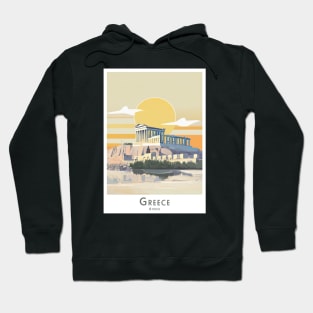 Sunset Over the Acropolis in Athens Greece Hoodie